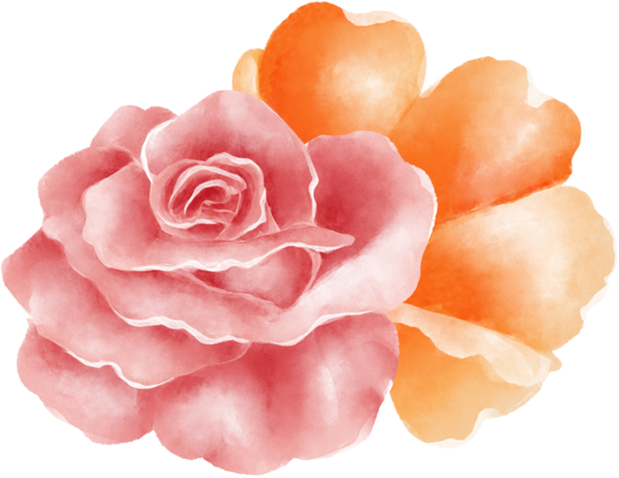 Watercolor Grouped Flowers